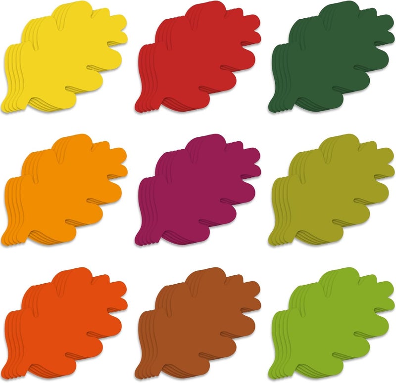 Geyee 108 Pcs Fall Leaf Cutouts for Bulletin Board Thanksgiving Classroom Paper Leaves Cutouts Die Cuts Decoration for DIY Projects Autumn Craft School Party Decor(Fall Leaves) - Image 1